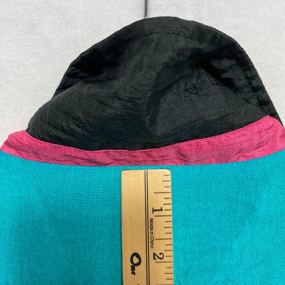 Vintage Pierre Cardin Jacket Mens M Multicolor Nylon Running 90s Windbreaker - Picture 14 of 14